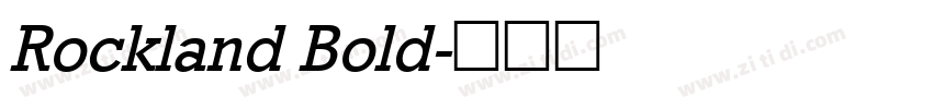 Rockland Bold字体转换